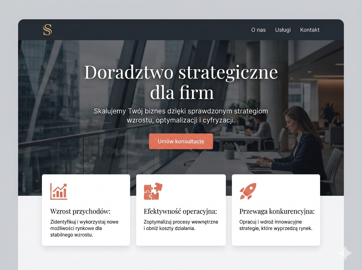 Landing page – firma usługowa Vectra